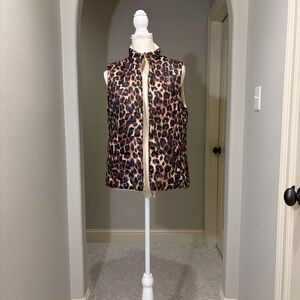 Chic Leopard Print Reversible Women's Vest